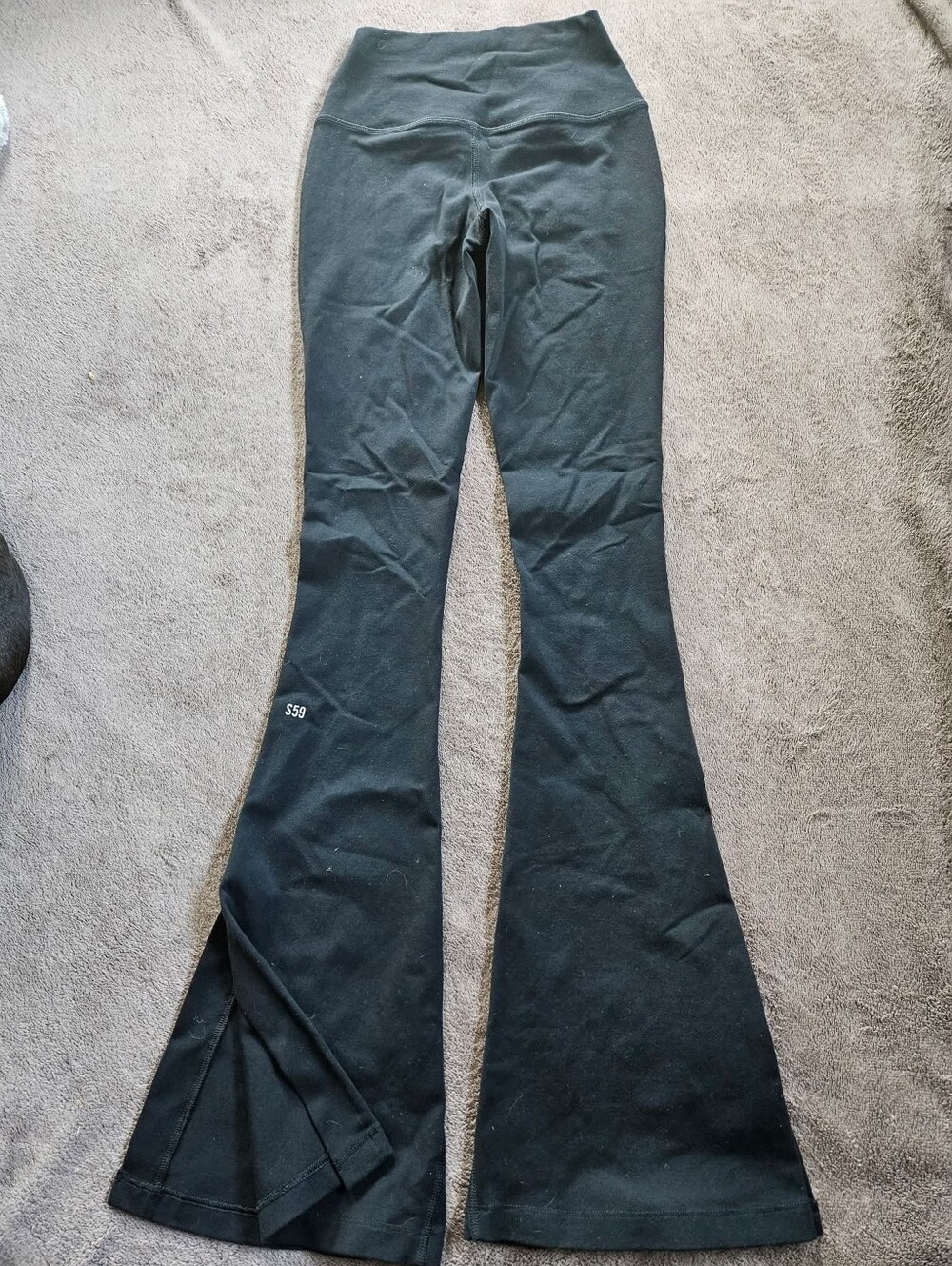 SPLITS59 S59 Black High Rise Flare Leggings Yoga Pants XS
